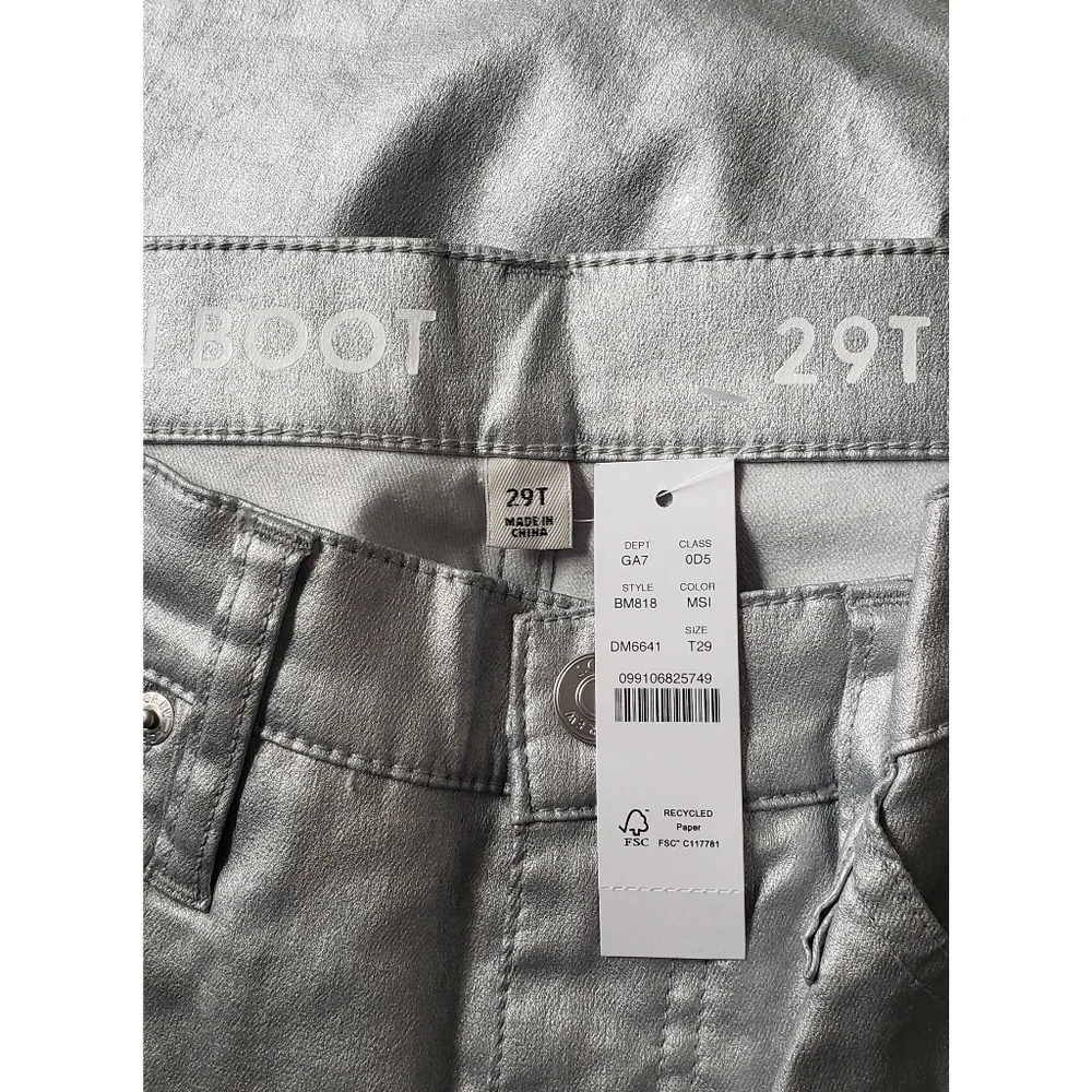 31. J.Crew Slim demi-boot jean in coated silver